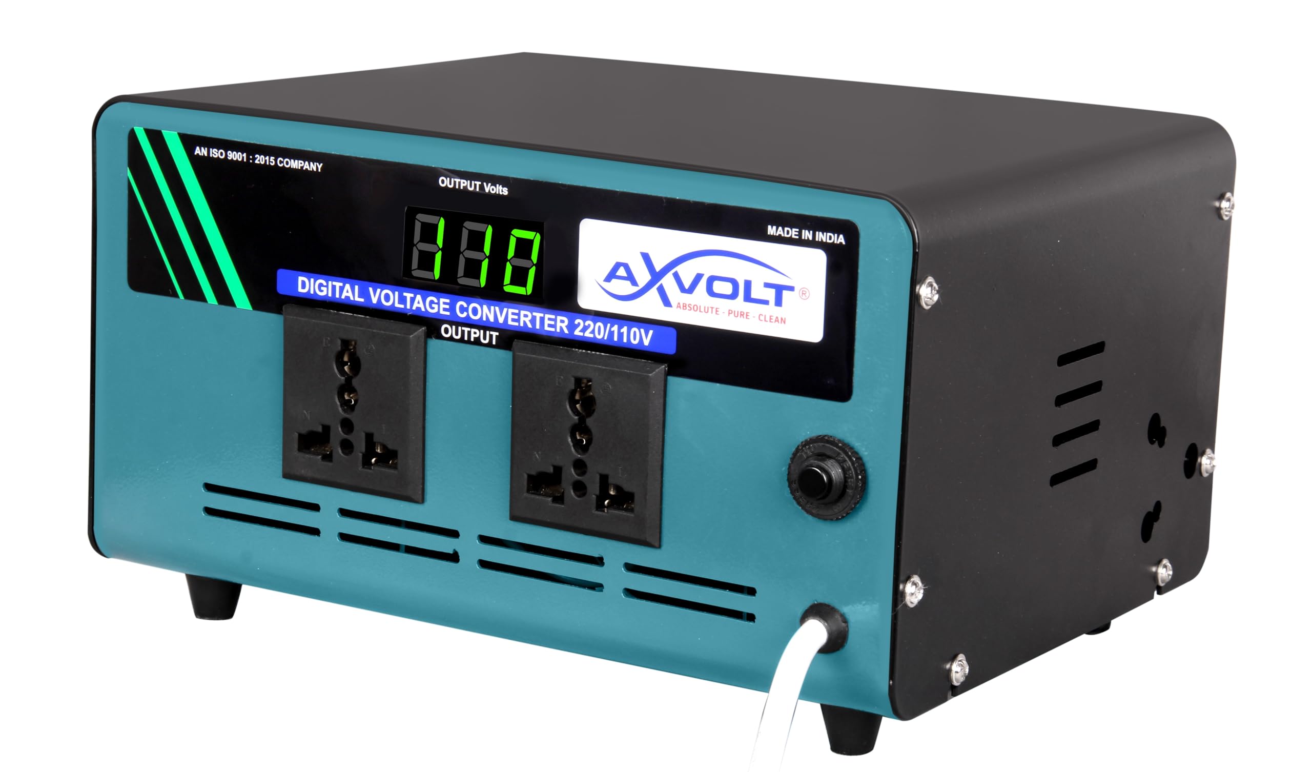Axvolt Elite 2100W Step-Down Voltage Converter | 220V–240V to 110V–120V Heavy-Duty Transformer | Digital Display & Thermal Reset Protection | Universal Socket for US & Japan Appliances in India-image-30