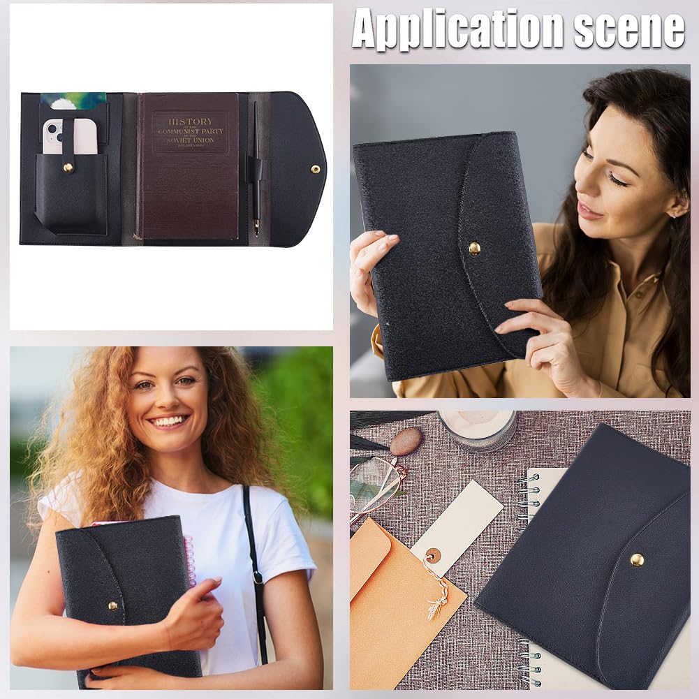 Copertina In Pelle PU Per Quaderno A5 - Con Portacarte, Portapenna E Slot Telefono, Impermeabile - Foto 9