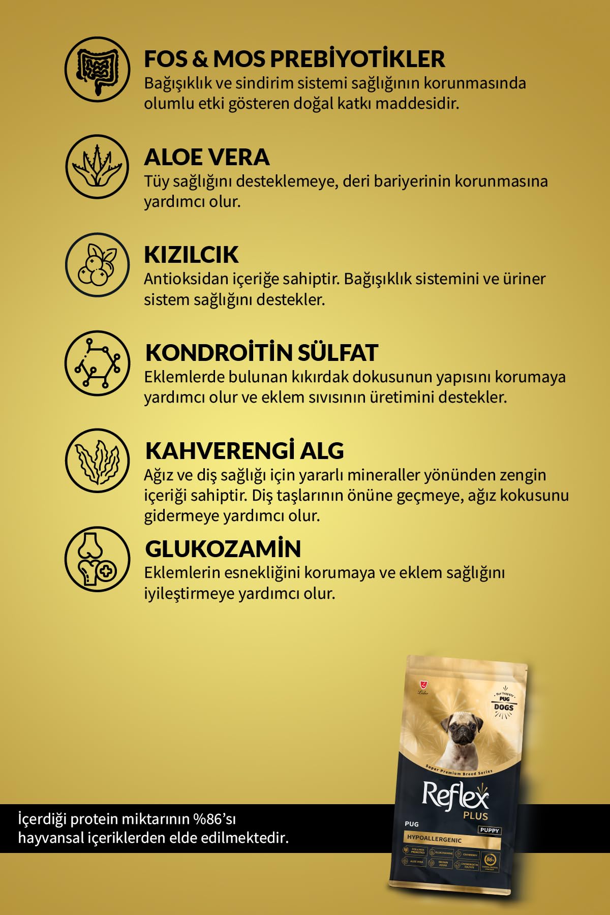 Reflex Plus Pug Yavru Köpek Maması 8 Kg