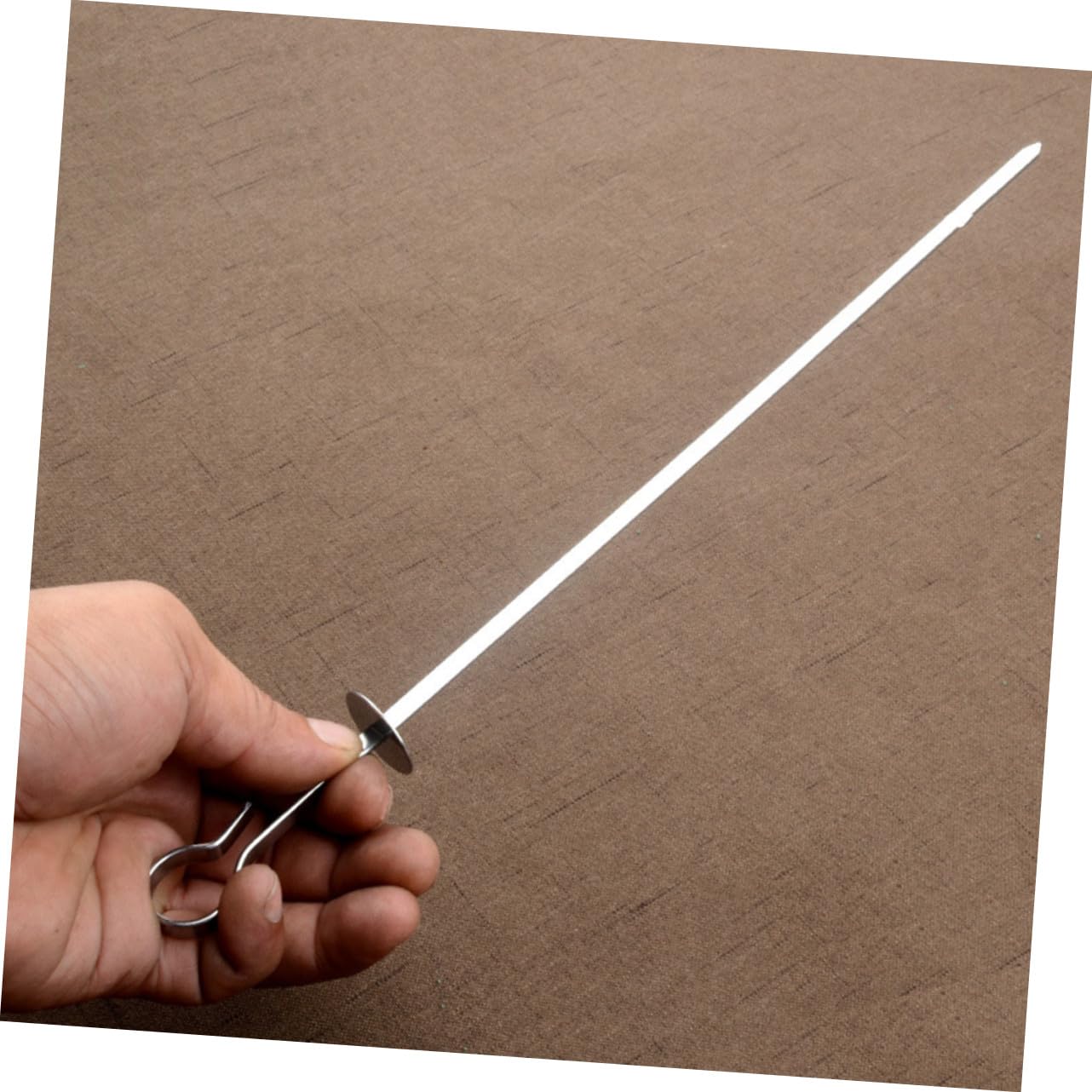 Spiedini Barbecue in Acciaio Inox 20 Pezzi, Piatti, Argento