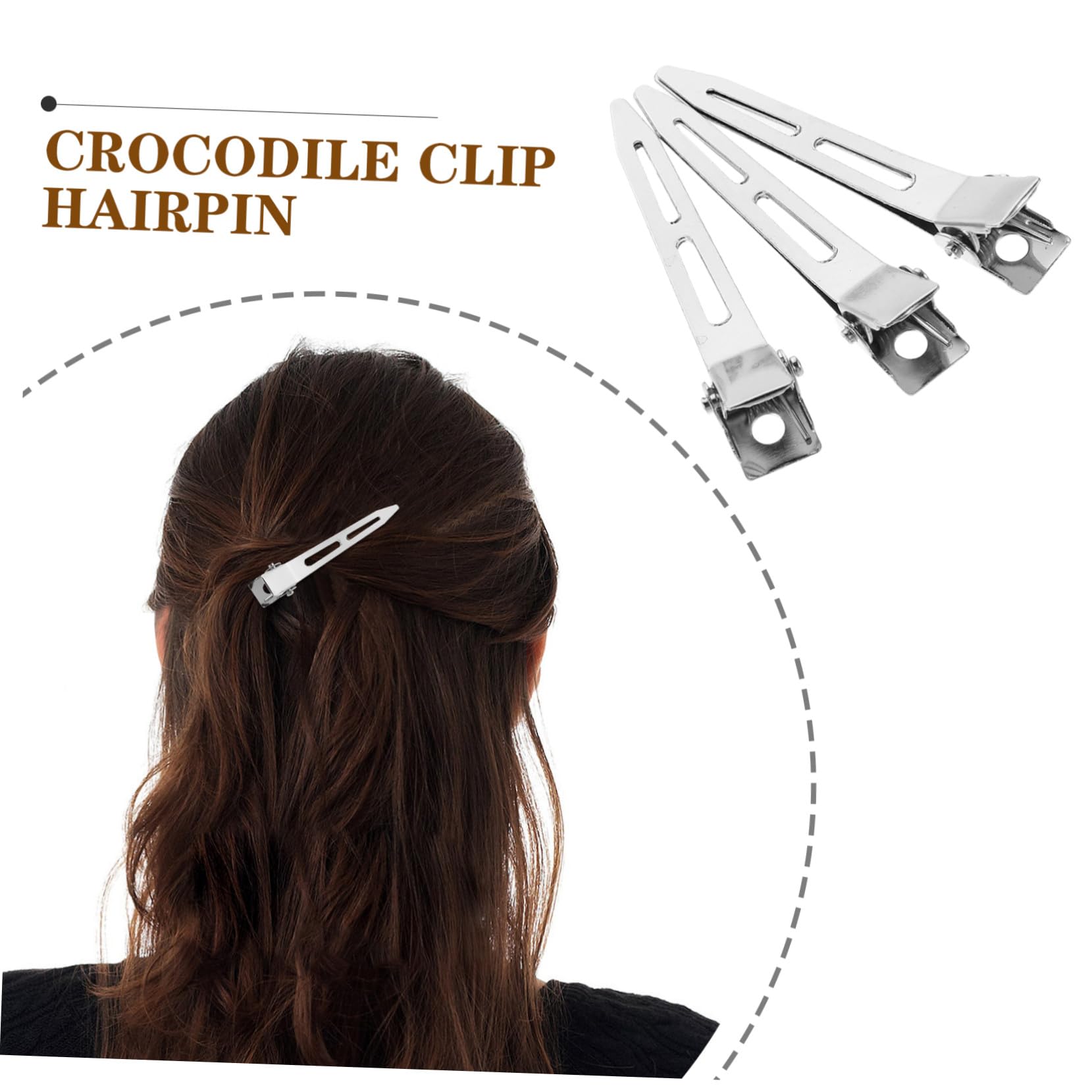 PLAFOPE 2 Boxen Silber Metall Haarklammern Edelstahl Duckbill Clips für Frauen und Mädchen Flache Haarspangen mit Starkem Halt Schonend für Dickes und Nasses Haar Langlebige Friseur