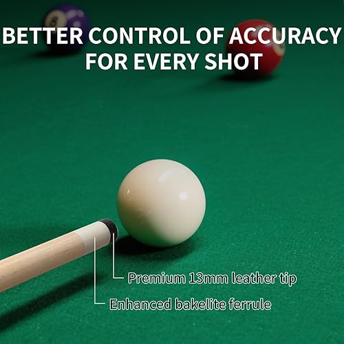 Miniatura 6 de Horse Pool Cue Sticks, 58 Inch Canadian Maple Wood Cue Stick, Pool Sticks for Adults, Pool Stick for Bar House Pool Tables, Sports Professional