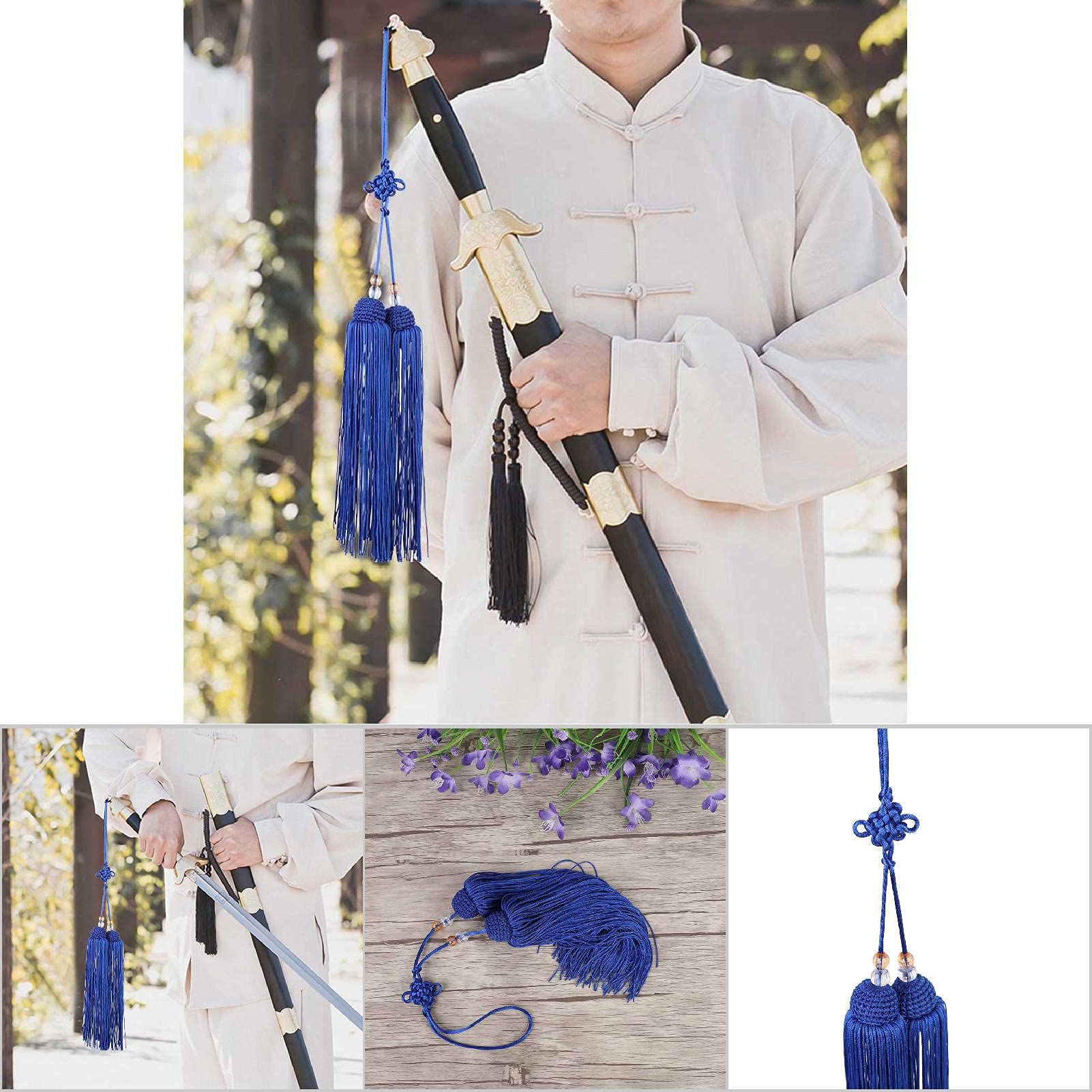 Arts Martiaux Chinois Kung Fu Taiji Sword Tassel Premium Ice