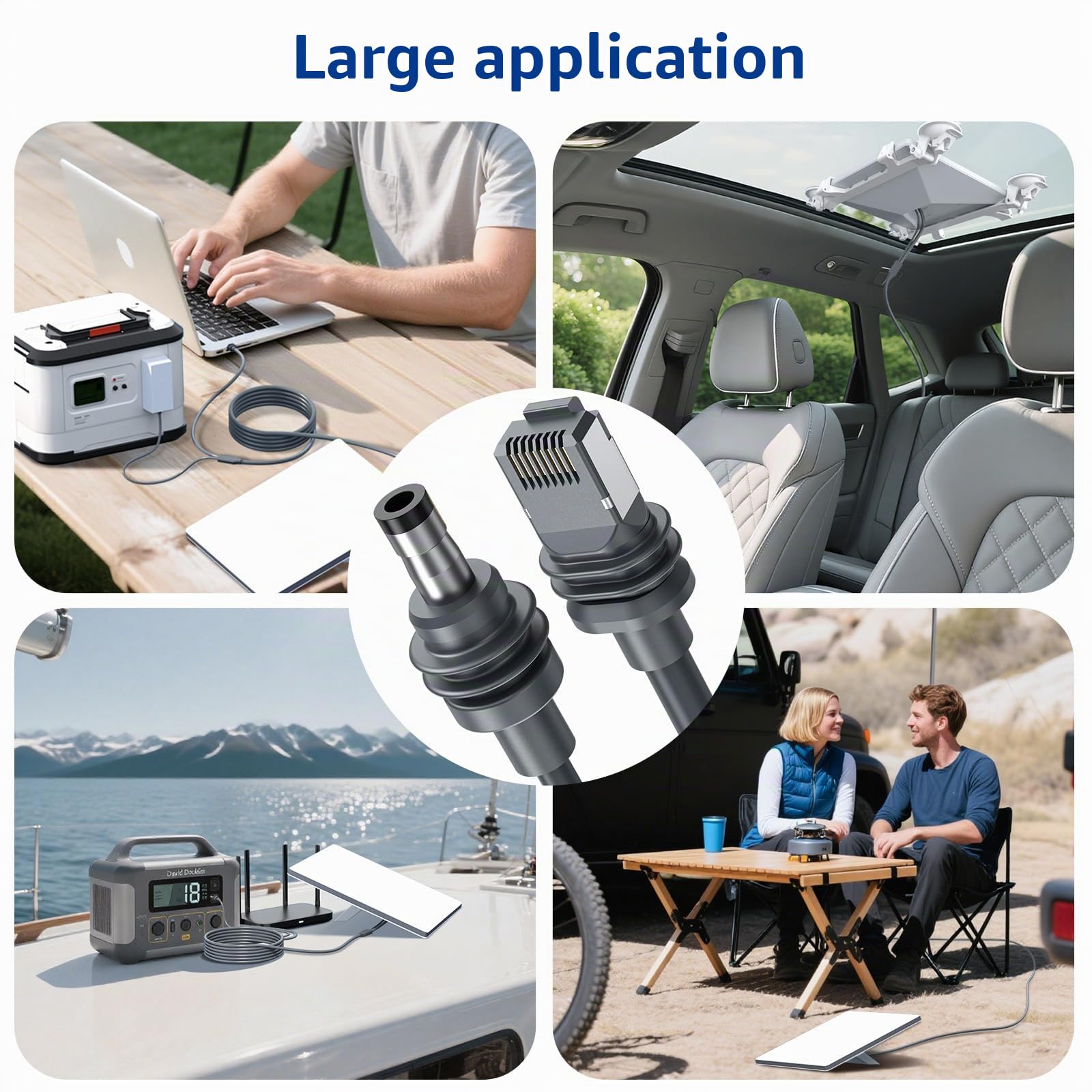 Starlink Mini câble d'alimentation 3 en 1 DC/RJ45 vers DC/RJ45 avec adaptateur DC vers USB C, rallonge étanche Starlink Mini cable d'alimentation