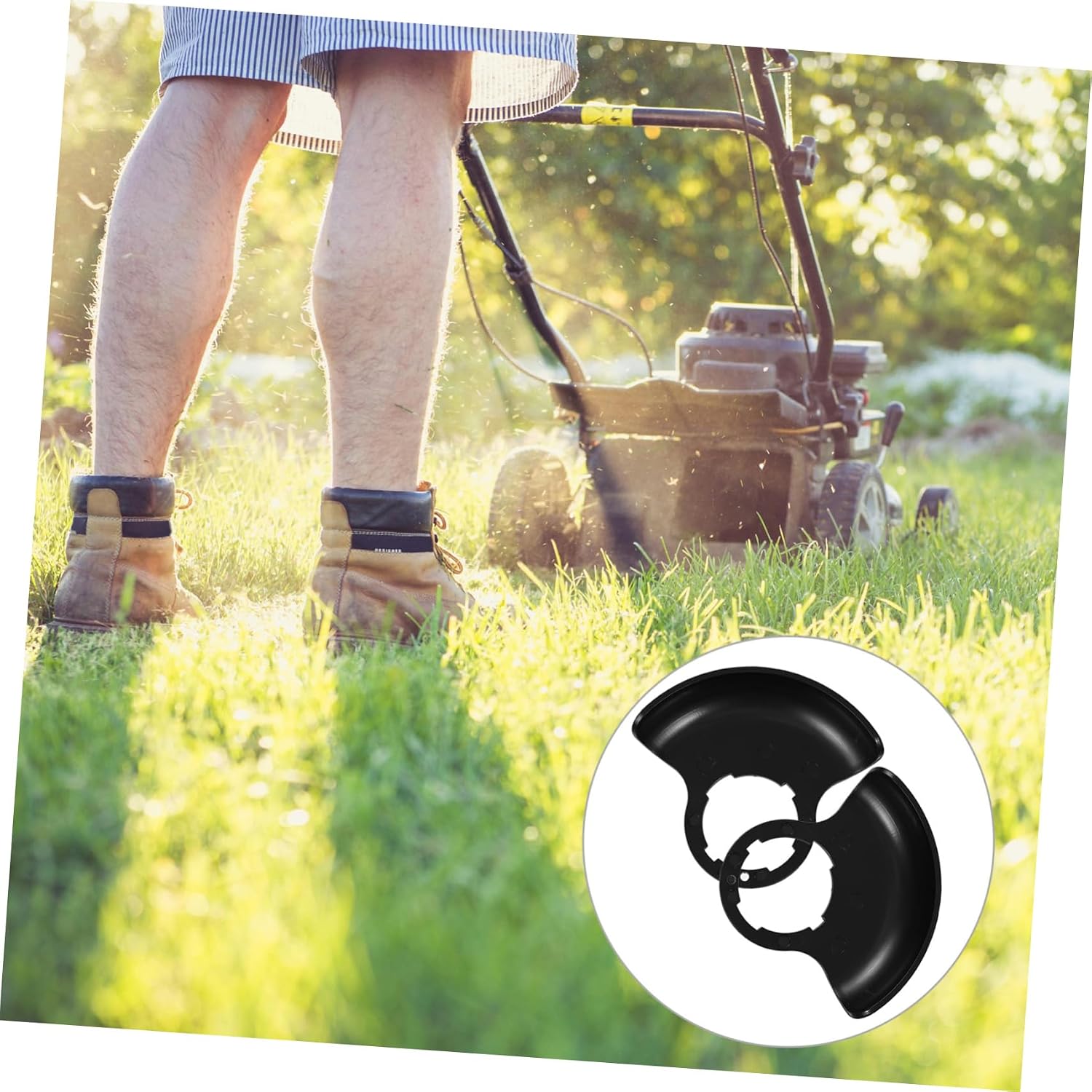 2pcs Lawn Mower Grass Shield Replacement Cordless Grass Deflector for Mowers Easy Installation Against Rain and Dust for Garden Maintenance
