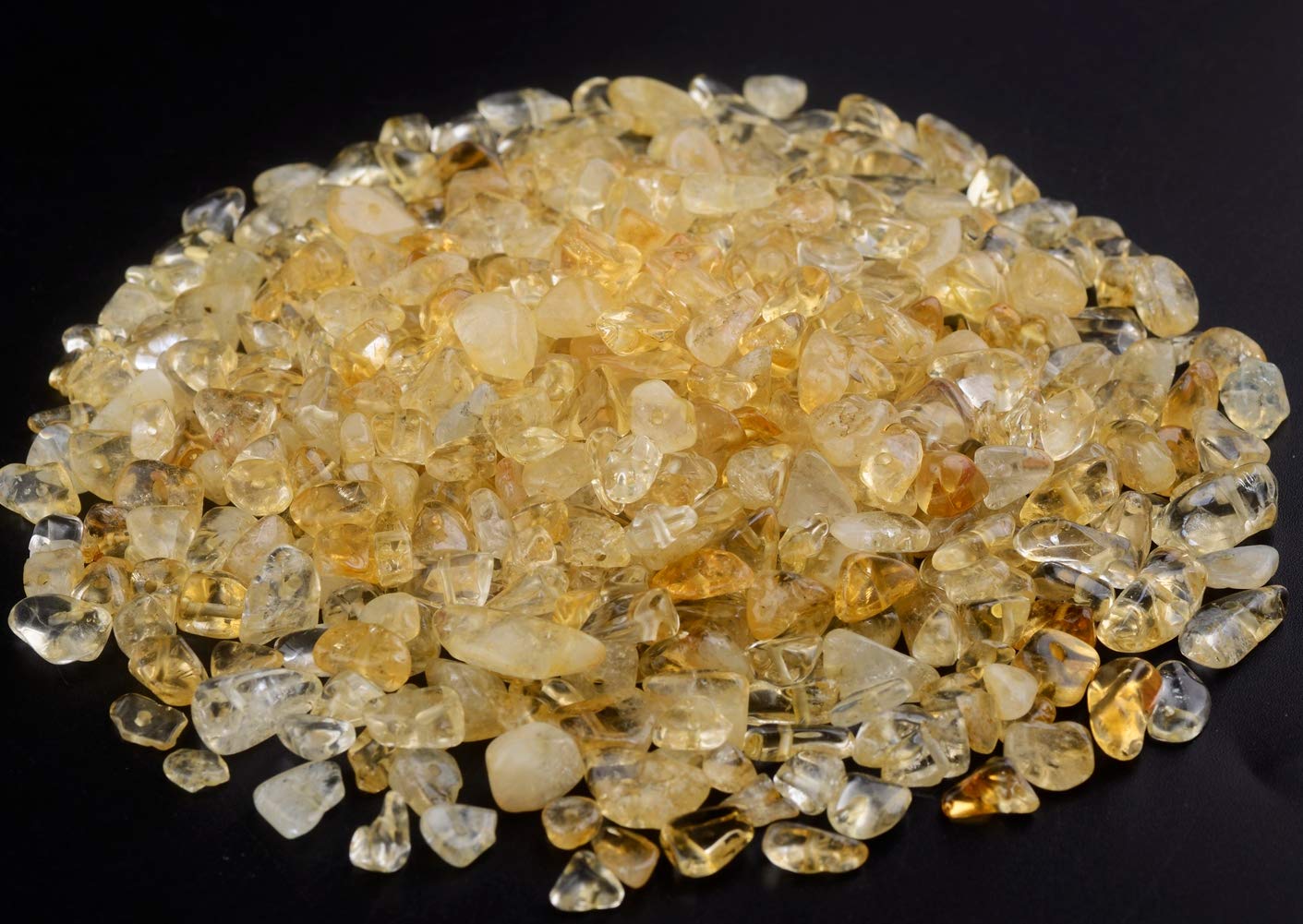 Perles En Citrine Naturelle Non Traitée - Lot De 6 Perles Lisses Et Brillantes - Format Nugget 12x13 à 12x16 Mm - Fait Main En Inde