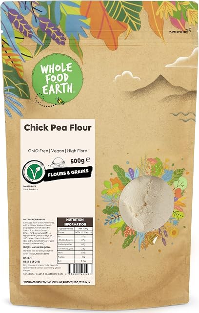 Wholefood Earth Chick Pea Flour 500g | GMO Free | Vegan | High Fibre