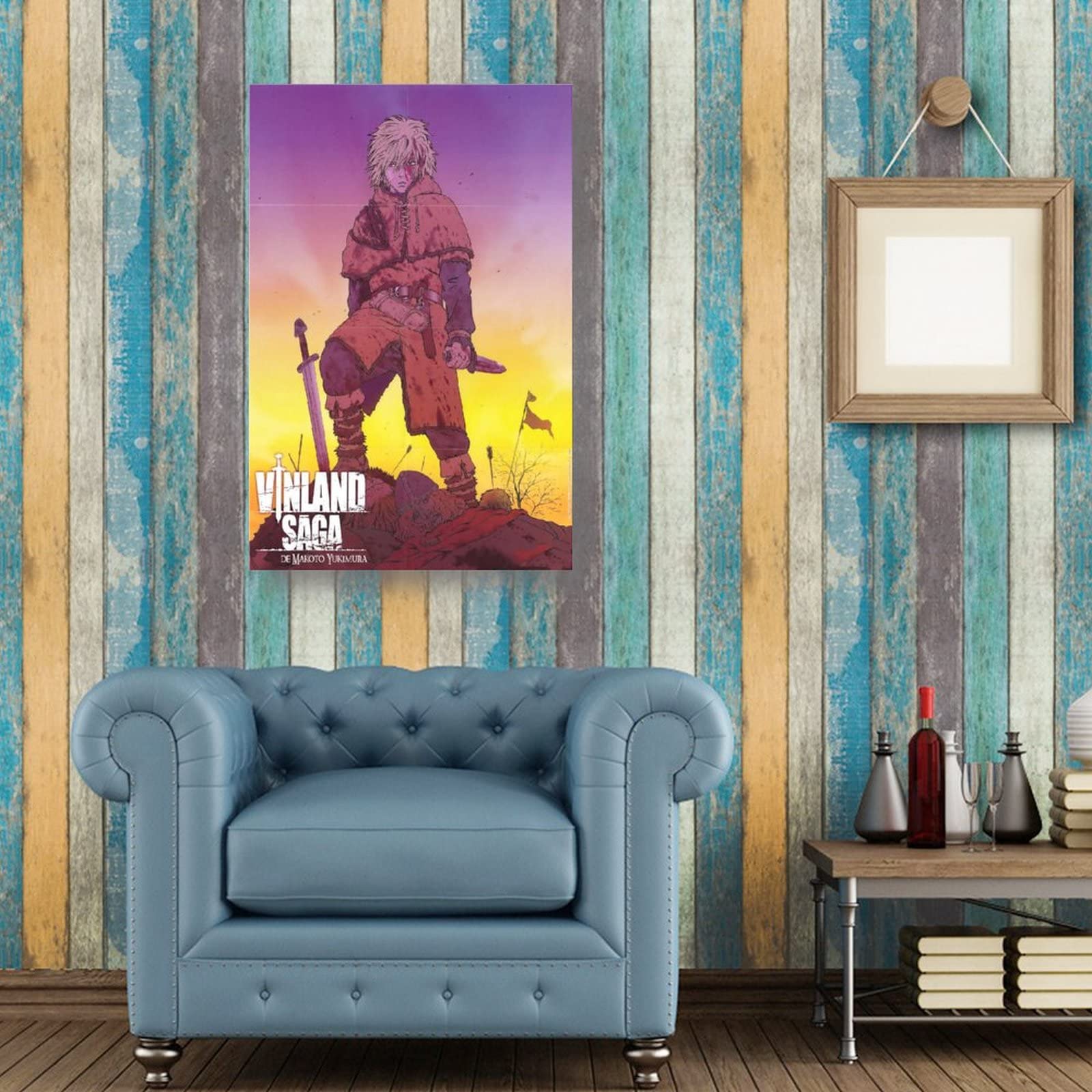 Poster Vinland Vintage Sur Toile 30x45 Cm - Décoration Murale Saga Nordique Pour Salon Et Chambre - 4