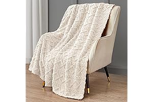 Cream Throw Blanket | Plush Sherpa Comfort | Perfect for Couch, Sofa,...