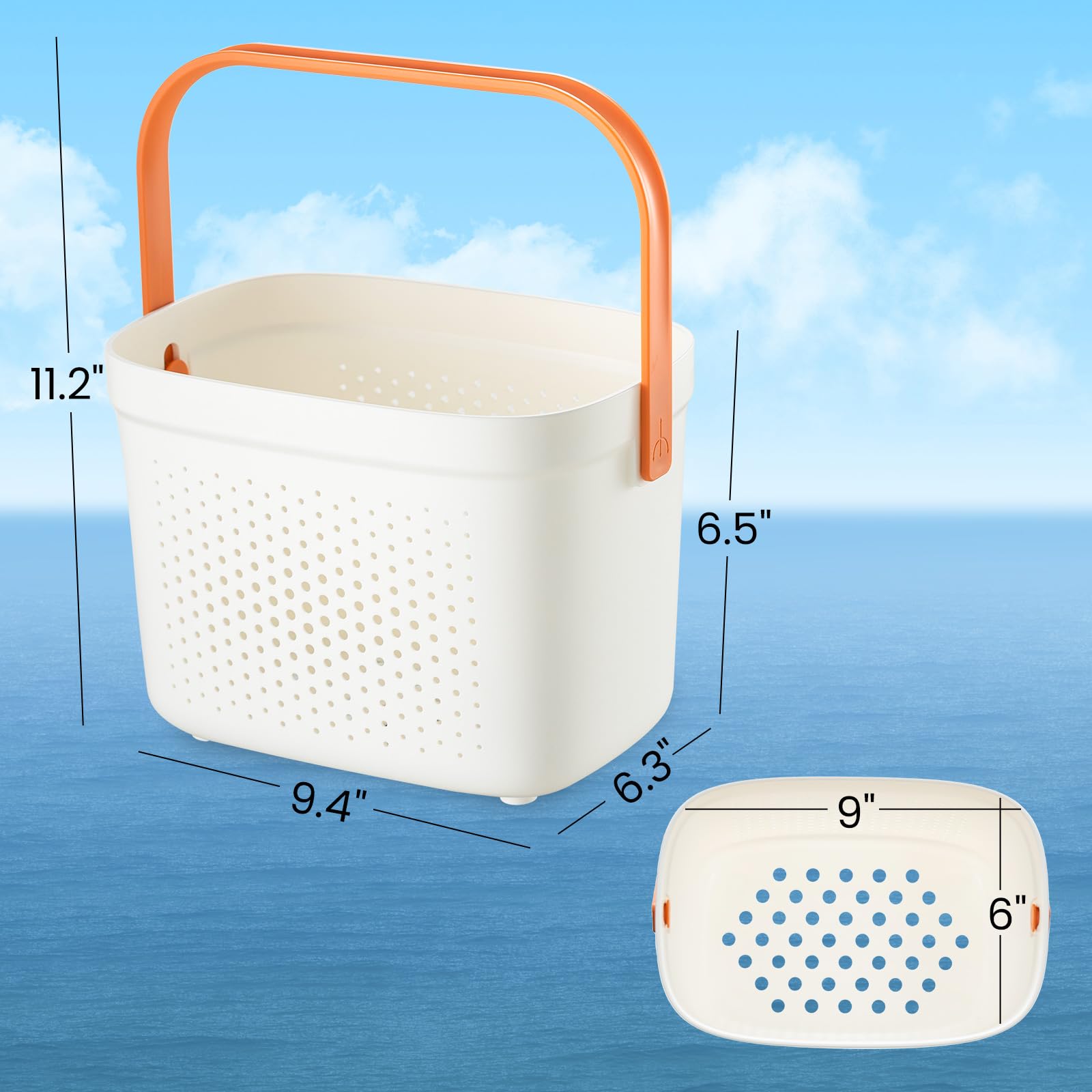 2 Stück Faltbare Duschkörbe Aus Kunststoff – 29x20x15 Cm, Wasserdicht, Mit Griffen, Für Bad & Camping