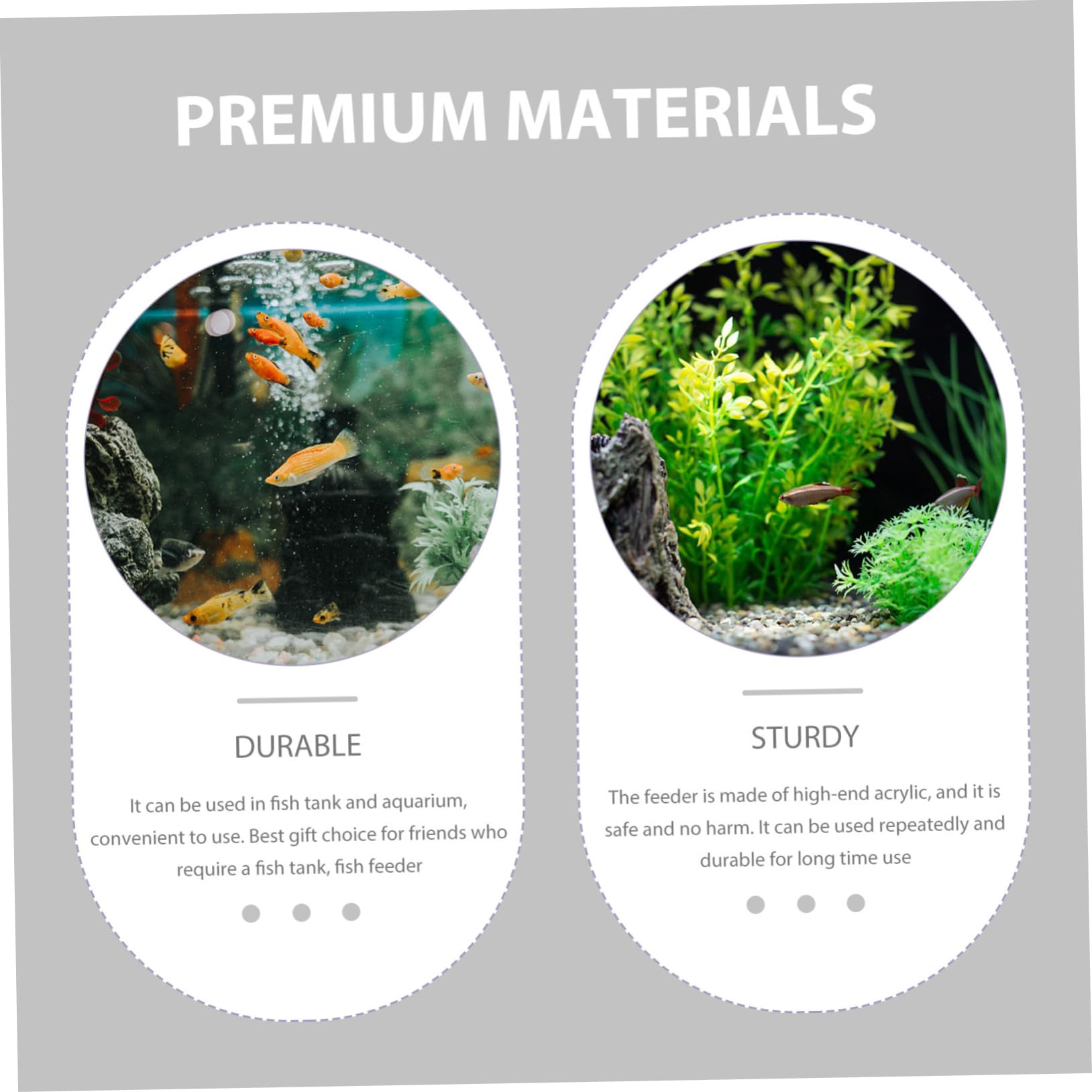 TOBBOMEY 4pcs Aquarium Fish Feeding Cup Worm Holder Acrylic Tank Feeder with Suction Cup