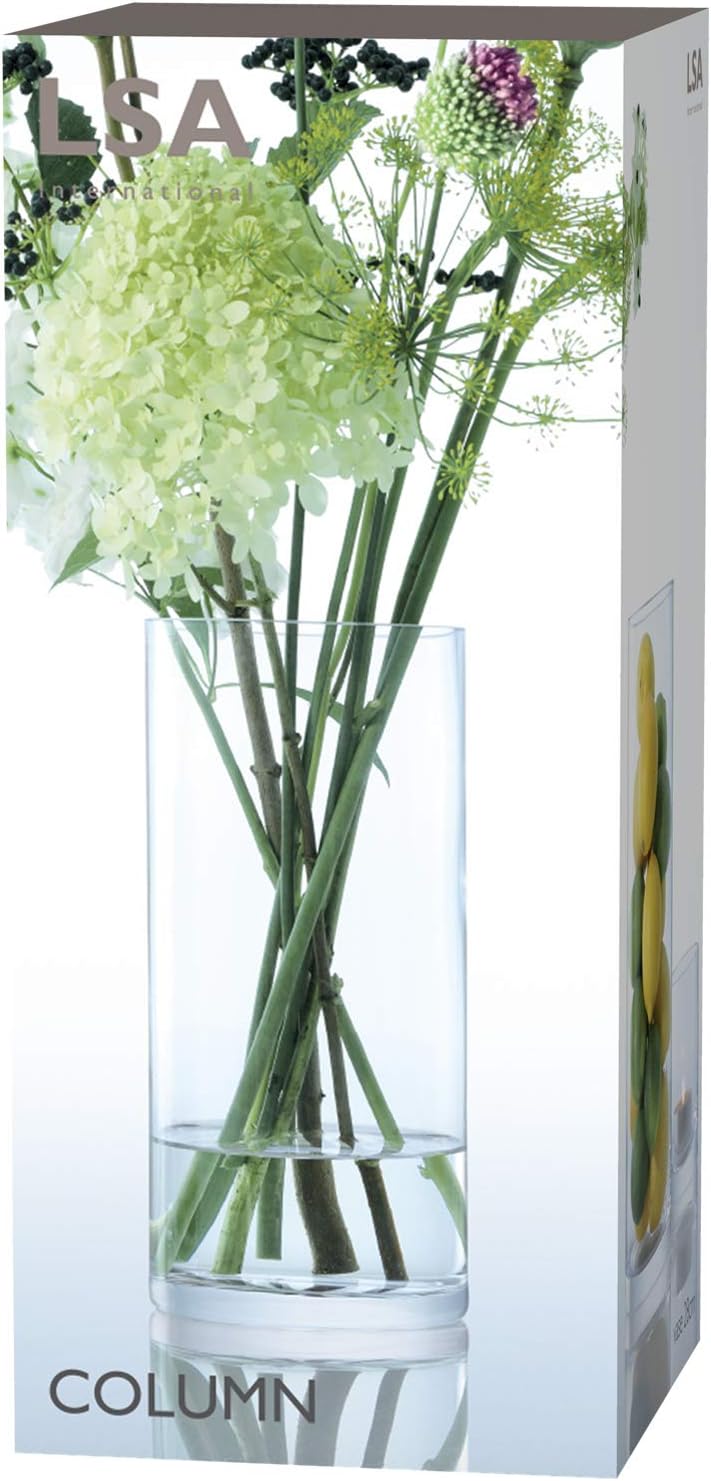 LSA International Column Vase H28 x Ø13cm Clear