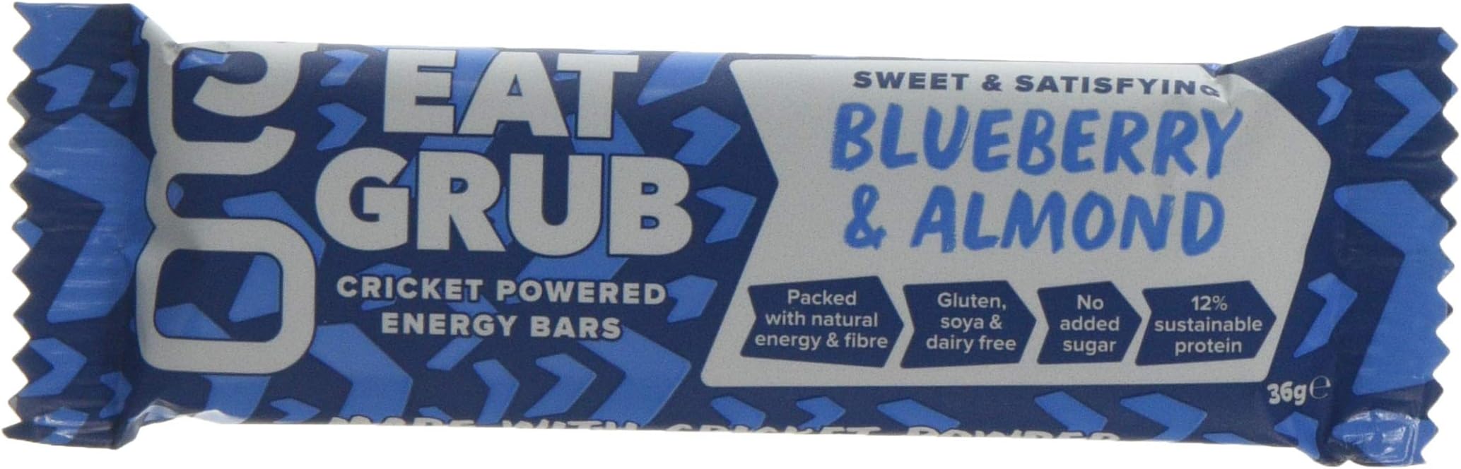 Eat Grub: Natural Energy Bar – Blueberry & Almond (Case of 12 bars)