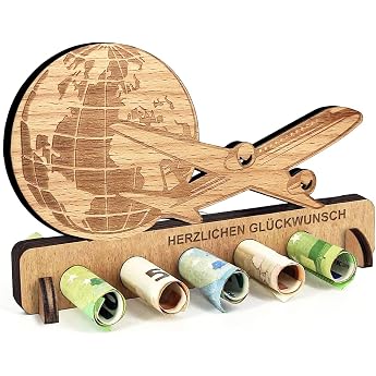 Wooden Christening Wooden Money Gift Birthday Money Gift for Travel Gift for Friends Family Decorative Items