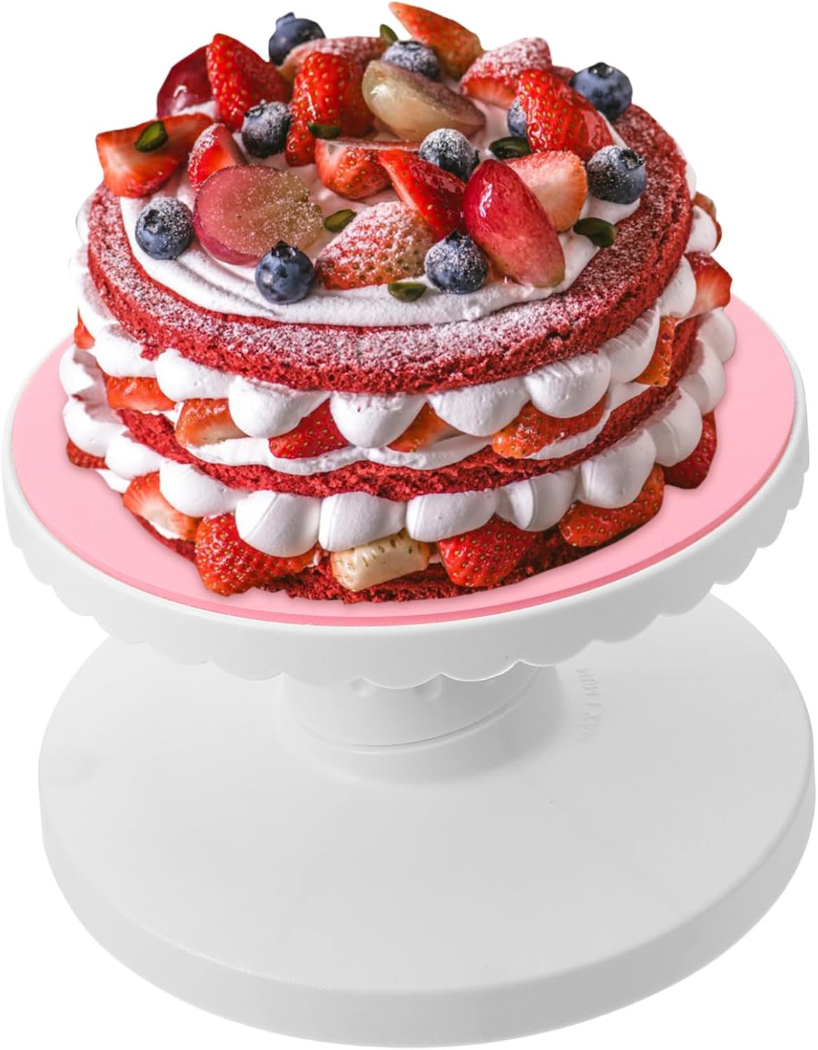 SHOWERORO Cake Decorating Stand Adjustable Rotating Turntable for Easy Decoration for Ceramics Floral Arranging and Cake Design