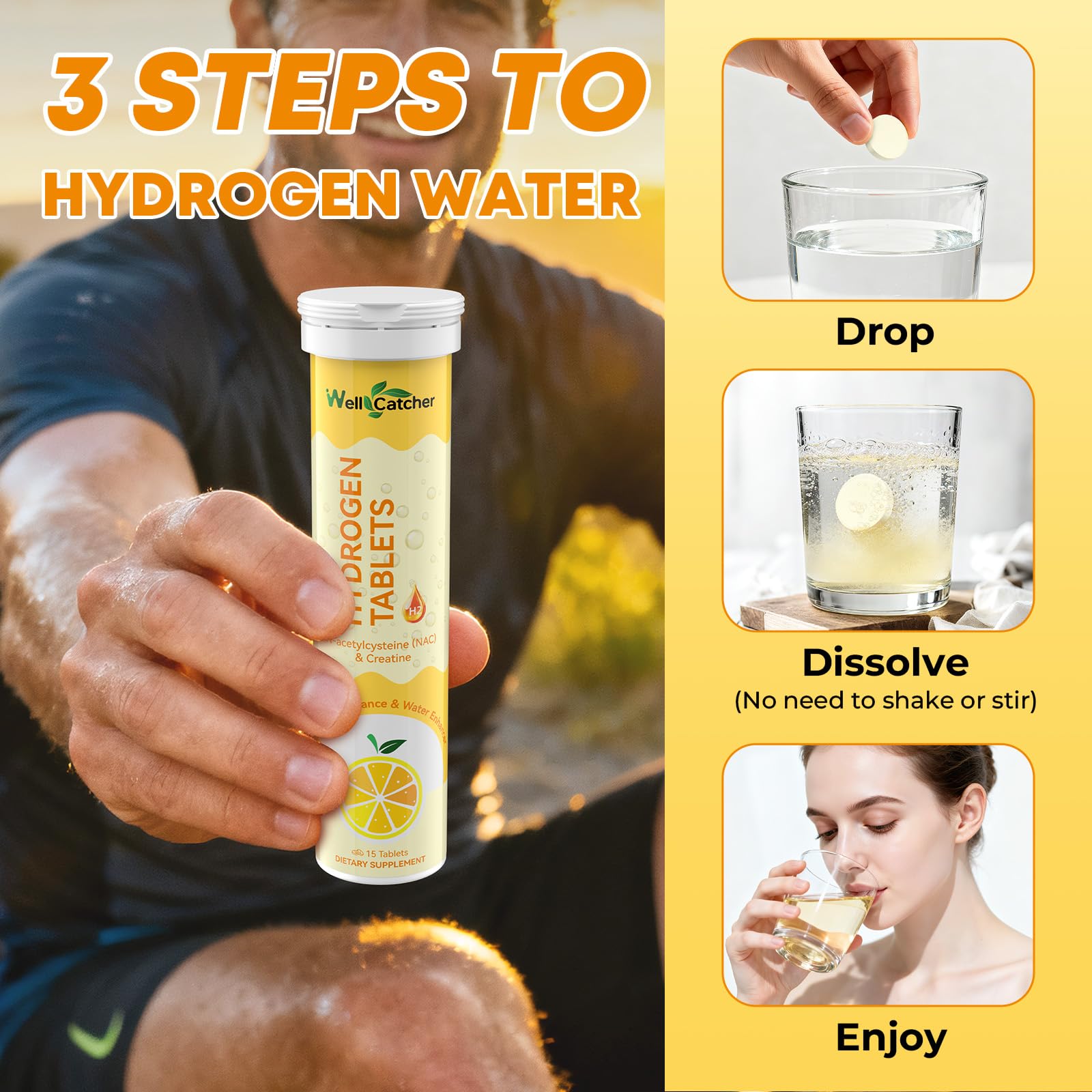 well catcher glutathione Amazon.com: Hydrogen Tablets for Drinking Water: Molecular Hydrogen Tabs  12.4PPM with Magnesium NAC Creatine Supports Antioxidants Cellular Health  Recovery Cognitive Function Vegan Organic Lemon Flavor : Health & Household