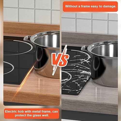 Miniatura 7 de Estufa eléctrica de 30 pulgadas, estufa eléctrica de 30 pulgadas, 8400 W, estufa de cerámica de 5 quemadores incorporada (29.13 x 19.3 pulgadas)