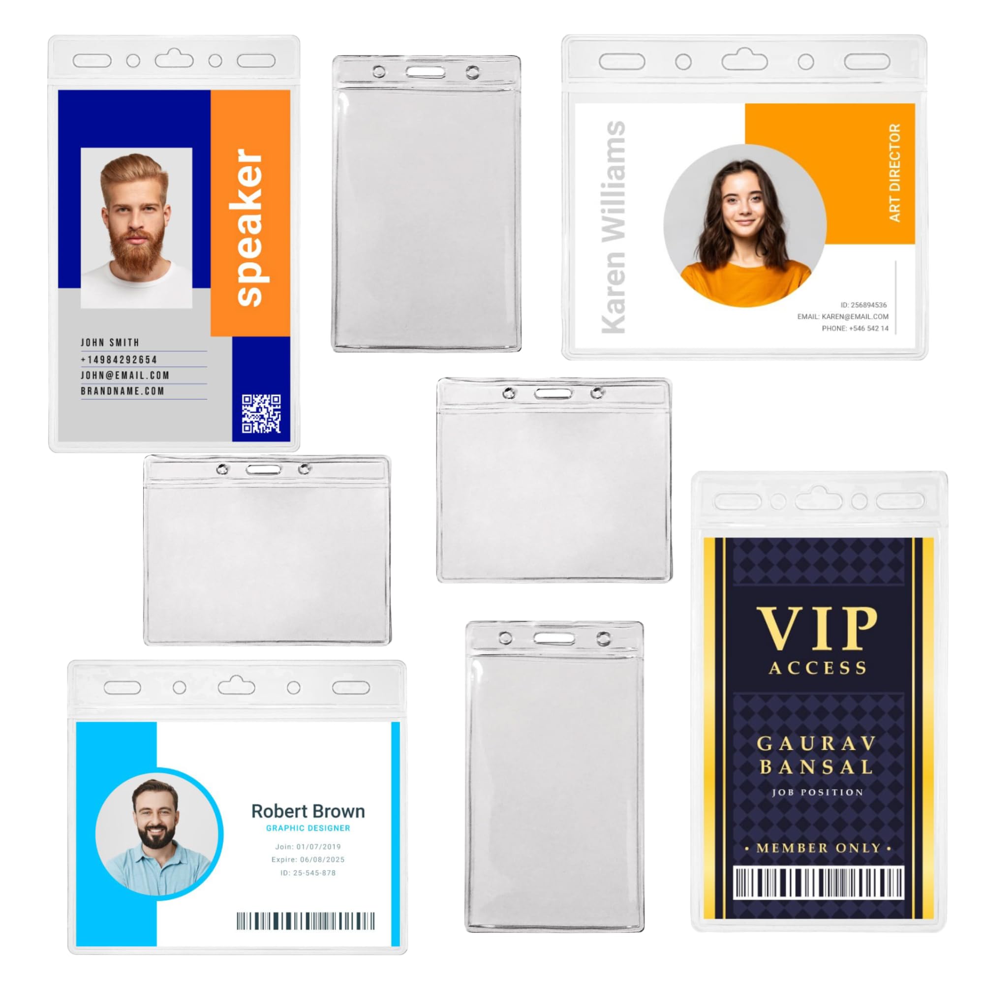 clear plastic sleeves for id cards Amazon.com : Clear Card Sleeves Plastic Card Holder Name Badges for Office  Name Tags Clear Id Badge Holder, Nurse Badge Holder, School Id Holder,  Work, Vertical Badge Protector (3.875