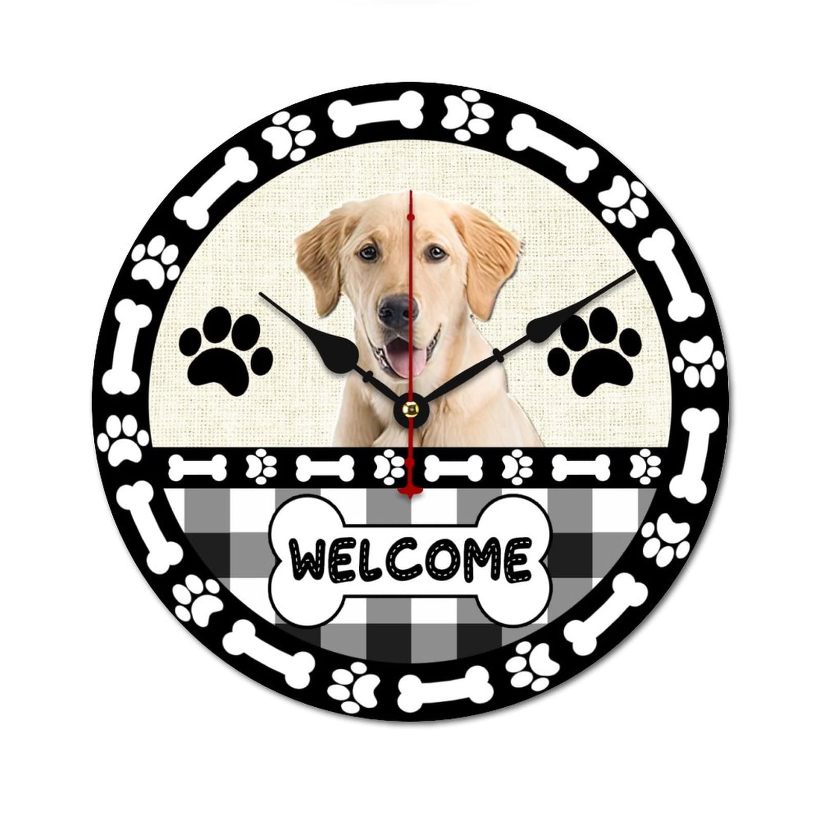 Horloge murale Labrador cadeau amusant pour pendaison de crémaillère