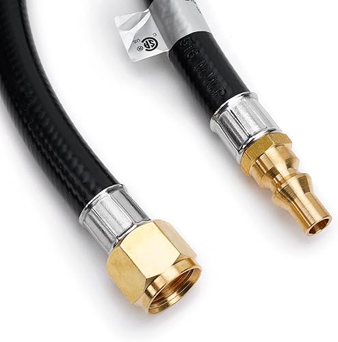 Miniatura 2 de Stanbroil Manguera de conexión RV de 12 pies, 38 hembra flare x enchufe macho de conexión rápida de flujo completo de 14