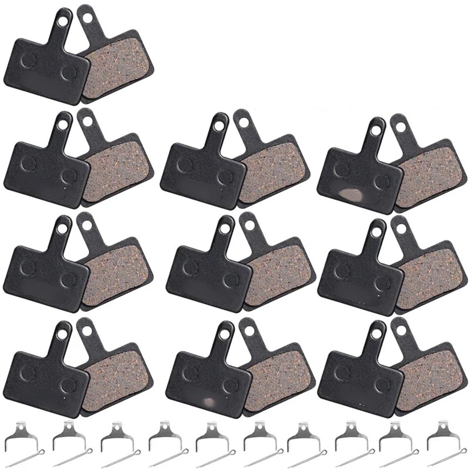 Genérico 10 Pares De Pastillas De Freno De Disco Semimetálicas, Pastillas De Freno Hidráulicas For Piezas De Bicicleta De Montaña Y Carretera