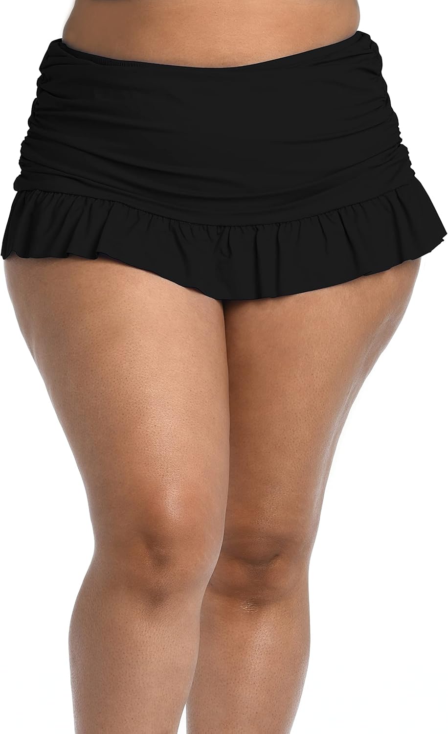 La Blanca Womens Island Goddess Skirted Swimsuit Bikini Bottoms, Black, 18 Plus