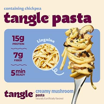 Samyang Tangle Creamy Mushroom Linguine Truffle and Shiitake Flavor Savory Non-Spicy Sauce Air Dried Noodle Quick Microwave Meal 3.70 oz (Pack of 6)