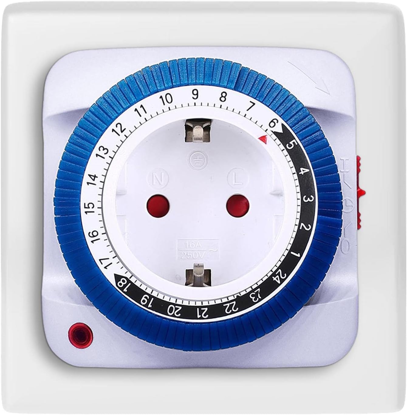 Amazon.co.jp ライトタイマー 電気タイマー ソケット メカニカル アウトレット タイマー ランプ、オフィス、キッチン用の