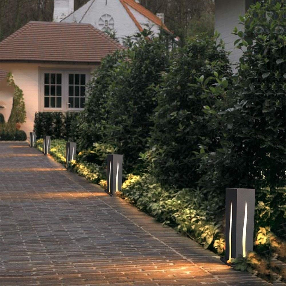5W LED Lampa kolumnowa na trawnik zewnętrzny Europejski płot ogrodowy Światło słupkowe Światło uliczne Patio Lampa podłogowa Ścieżka Ziemia Dziedziniec Dekoracja Kwadratowa latarnia Stigma