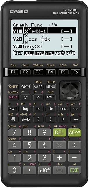 Casio fx-9750GIII, Calculadora Gráfica Padrão, Python e Exibição de Livro de Texto Natural, Preto