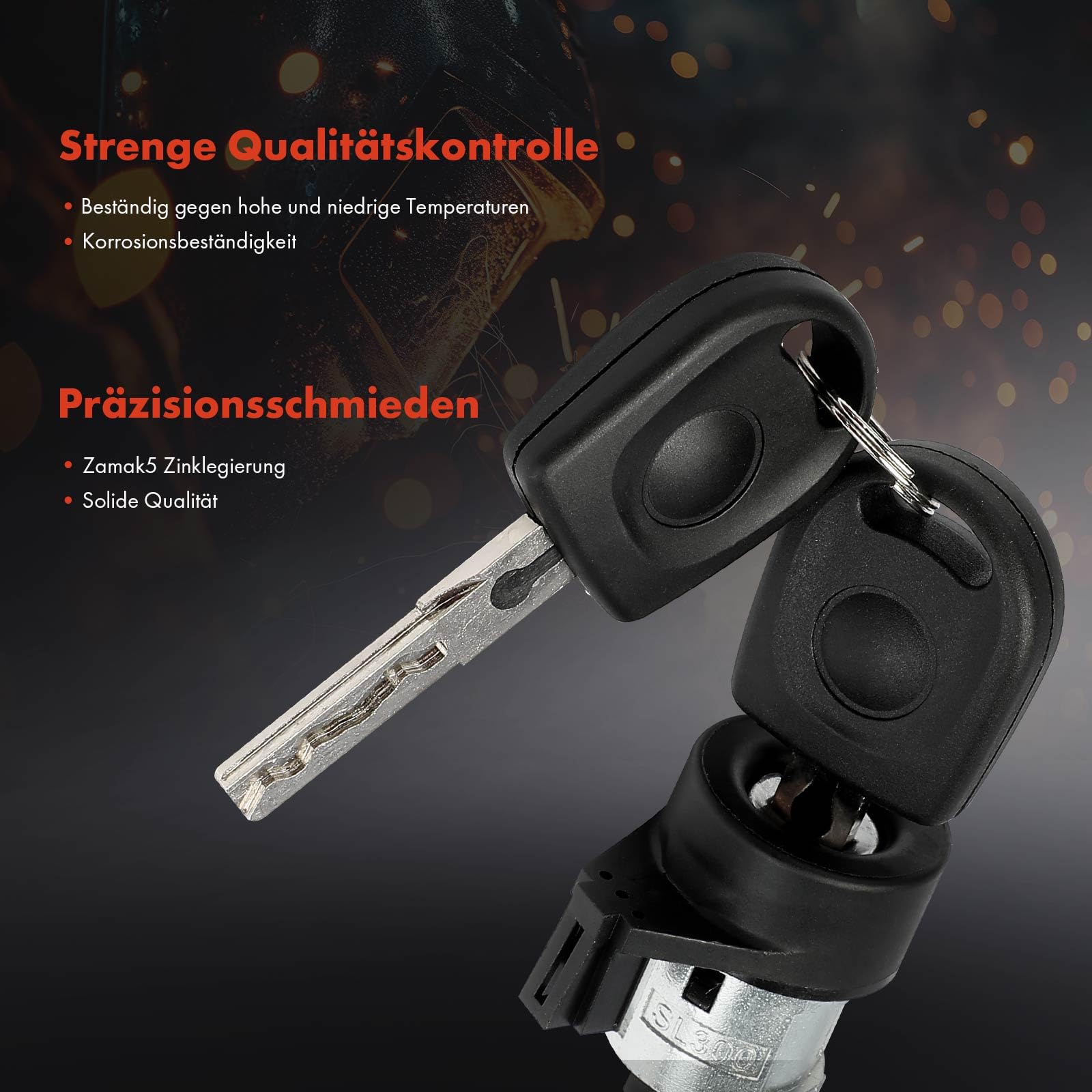 Frankberg Serratura di accensione Interruttore di accensione 2-Poli Compatibile con A3 8L1 Cordoba 6K1 6K2 B.o.r.a 1J2 New Beetle 1C1 9C1 Polo 6C1 6R1 Replace# 3B0905855G