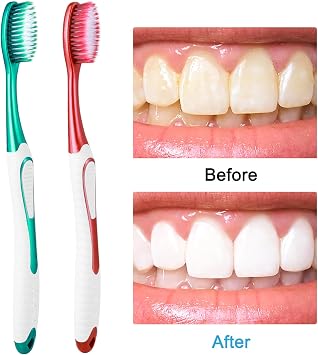 WLLHYF Extra Soft Toothbrushes Portable Manual Flossing Toothbrush Travel Kit Ultra Clean Bristle Toothbrushes Painless Brushing for Adult Sensitive Teeth