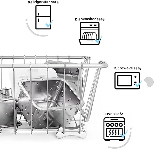 Miniatura 6 de Cajas de almacenamiento de aperitivos de acero inoxidable para niños, 3 paquetes de 12 oz a prueba de fugas aptas para microondas, pequeño