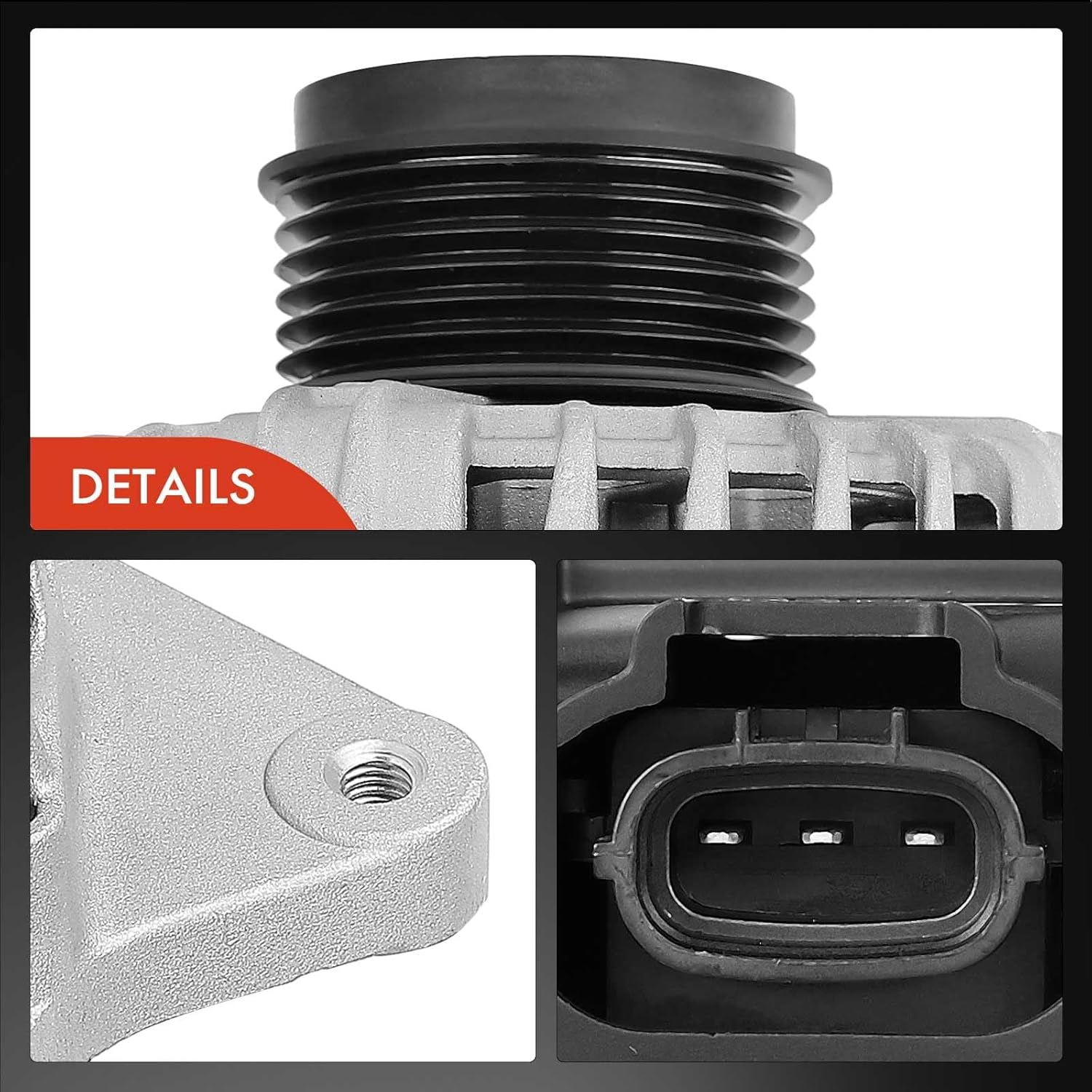 A-Premium Alternator Compatible with Hyundai Elantra 2011-2017, Elantra Coupe 2013-2014, Elantra GT 2013-2017 & Kia Soul 2012-2013, Forte 2014-2016, Forte Koup 2014-2016, Forte5 2014-2016, 12V 90A CW