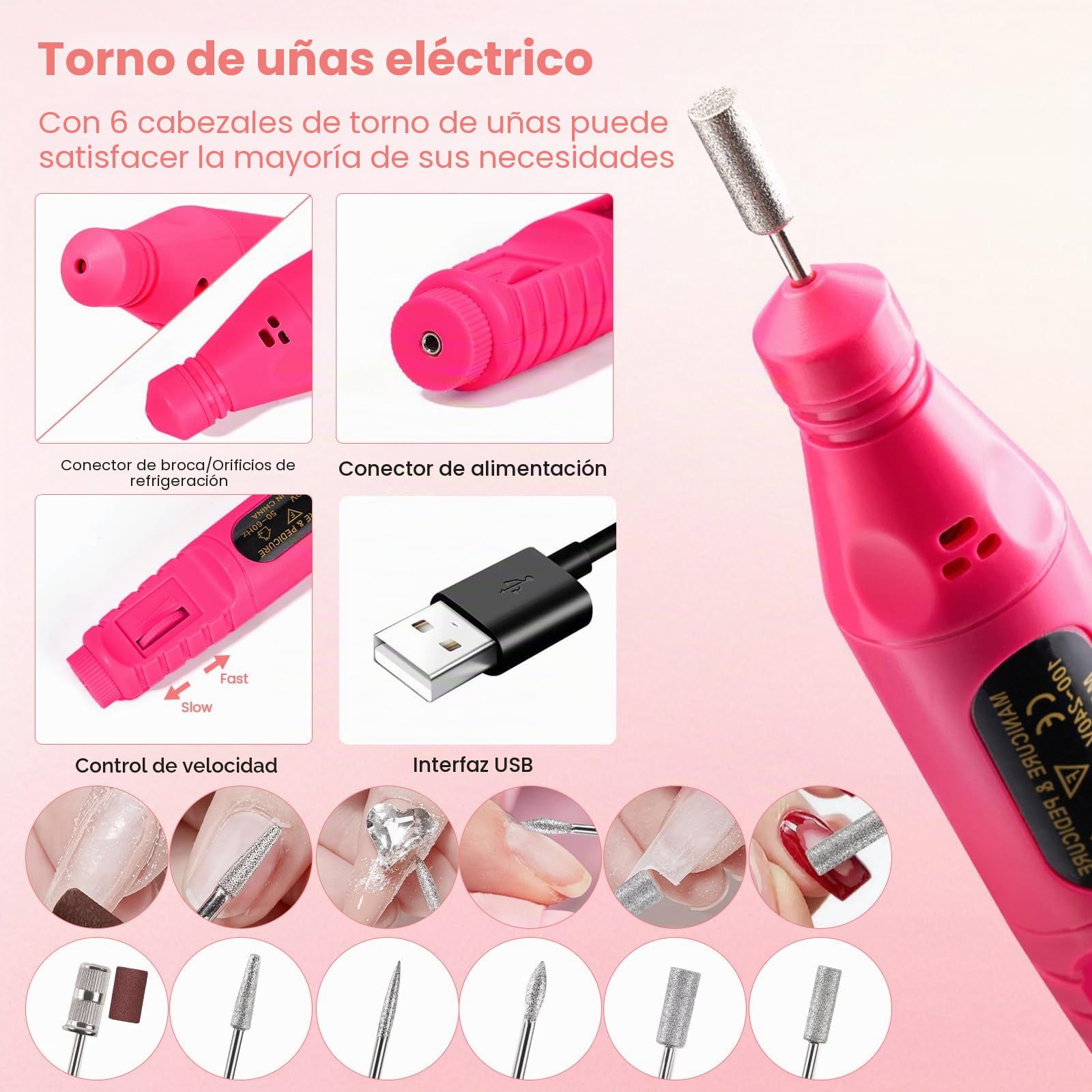 Deciniee Kit De Uñas Acrílicas: Juego Completo Con Polvo Acrílico, Lámpara Uv, Taladro, Puntas Postizas, Esmaltes Semipermanentes Para Uñas, Set De Manicura Ideal Como Regalo Con Bolsa De Almacenaje