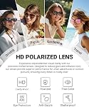 Meeloog Large Polarized Fit Over Glasses Lunettes de soleil pour femmes hommes, surdimensionnés nuances carrées tendance pour conduire l'équitation MST0110