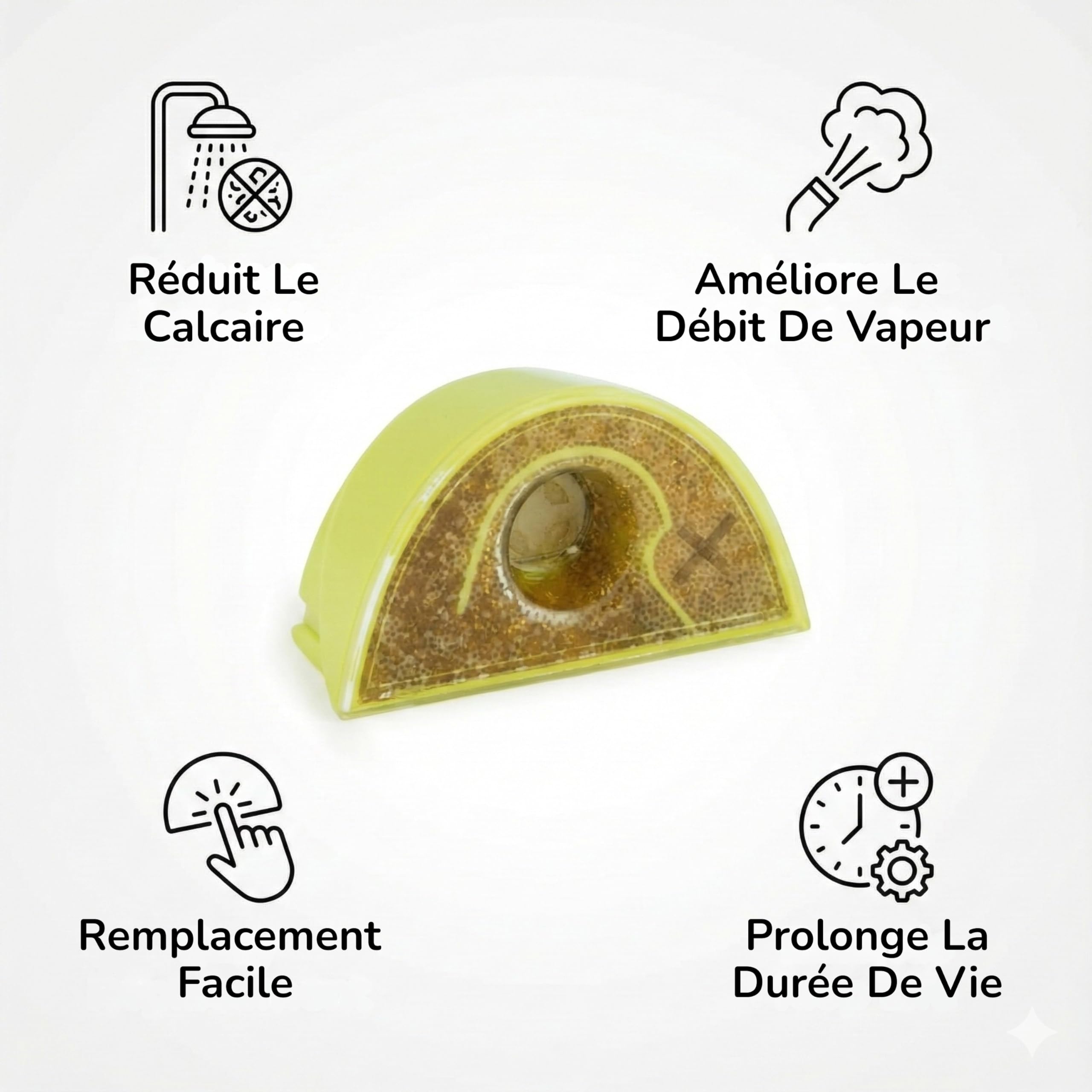 H2O Lot De 2 Filtres À Eau Pour Balai Vapeur H2O HD – Cartouche Anti Calcaire De Remplacement – Prolonge La Durée De Vie Et Assure Une Vapeur Constante