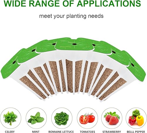 Miniatura 6 de Ambgrow 90 esponjas de cultivo y cestas para sistema de cultivo hidropónico, suministros hidropónicos para plantas de interior, compatibles con Idoo