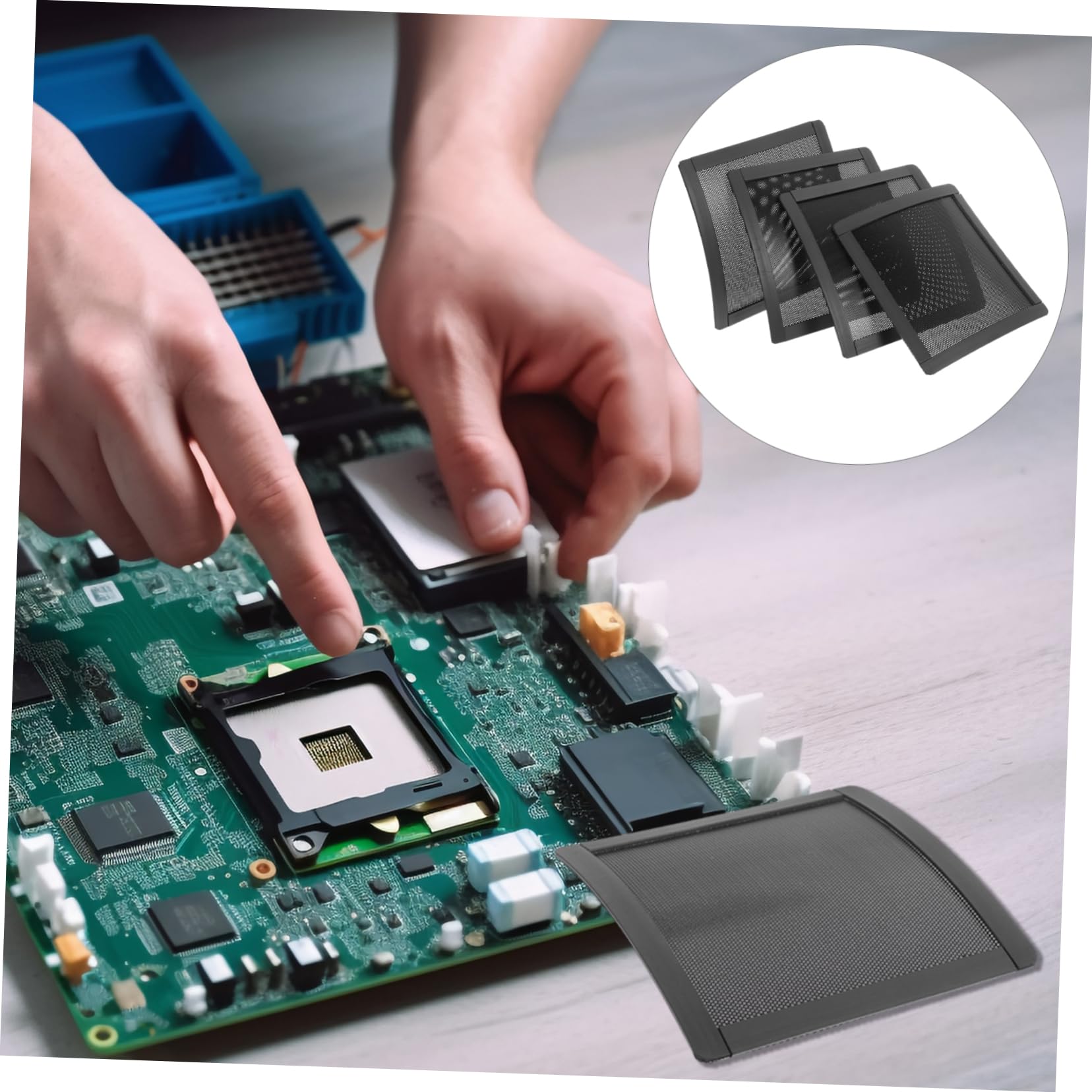 20 Stck. Pc Lüfter Staubschutzfilter Magnetisch Teiliges Feinmaschiges PVC Mesh Installieren gegen für Desktop Computer Gehäuse Geeignet