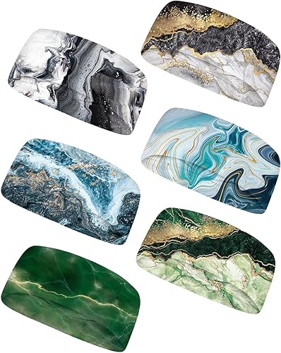 Miniatura 26 de Forchrinse Girasol con texto impreso, 6 piezas, diadema deportiva para sudar suave y elástica, bandas para el cabello, unisex, para deportes al aire