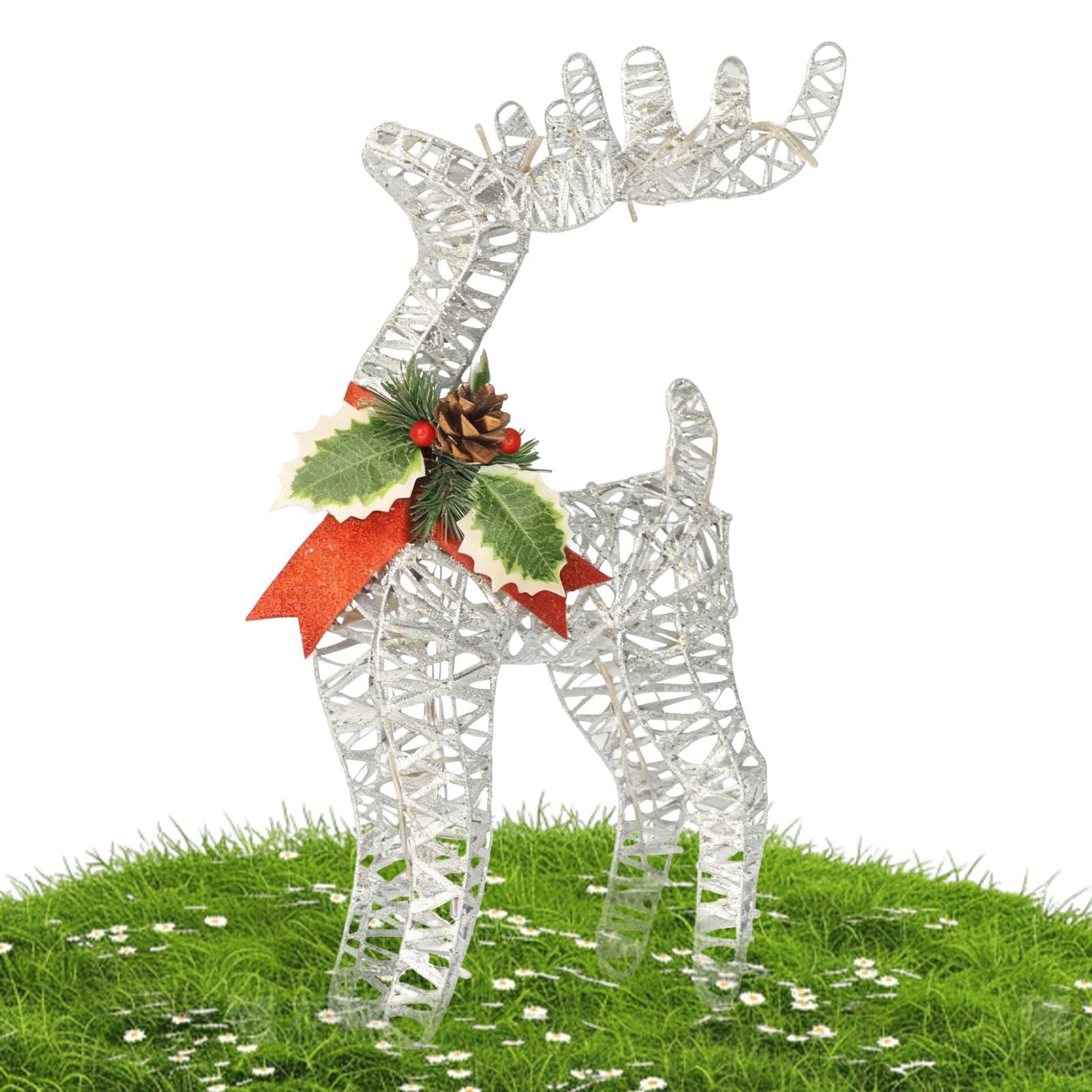 Figuritas De De Navidad Festivo De Metal Iluminado | Decoracion Navideña De Para Sala De Estar Interior Hogar Navideño Exterior Familia Entrada Festival Repisa