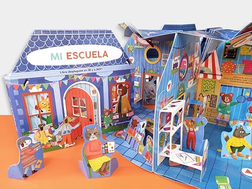 Mi escuela: Libro carrusel desplegable en 3D y a 360º: 1 (Libros pop up)