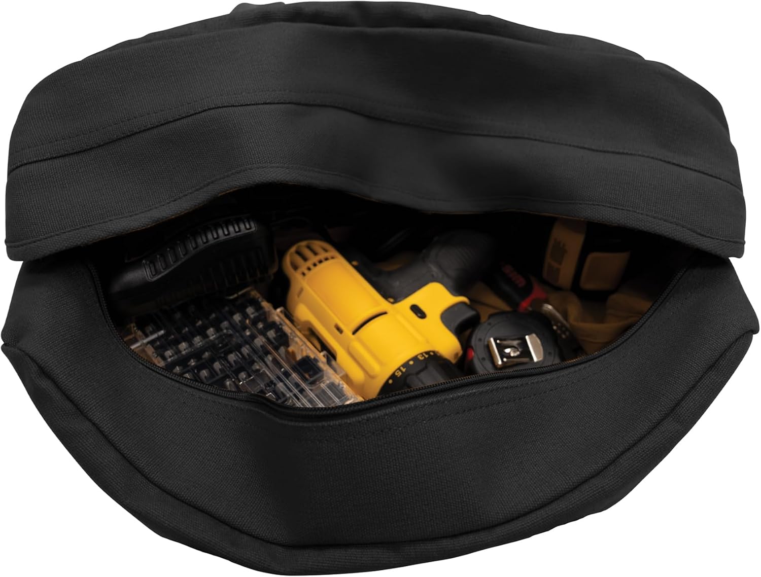 Rothco Canvas Tanker Style Tool Bag - Heavy-Duty Multipurpose Gear Carrier for Mechanics, Plumbers, Electricians, Athletes, Black - Image 4