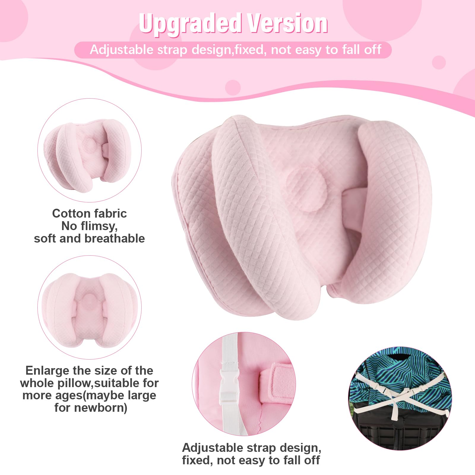 Blublu Park Upgraded 2 in 1 Baby Travel Pillow - Image 2
