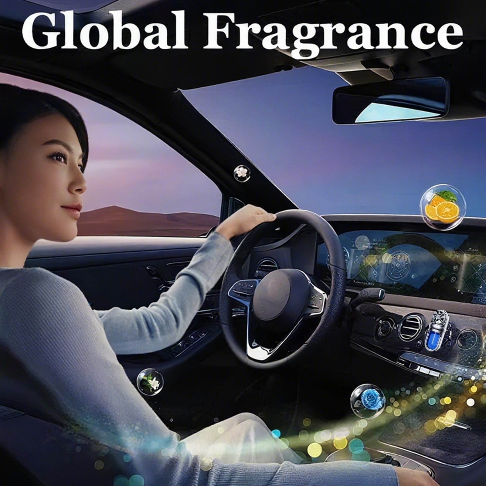 Profumatore per Auto da Climatizzatore | Diffusore Veicolo Per Auto Furgone - Duratura Fragranza Rinfrescante Viaggio Guidatore Accessorio Vettura