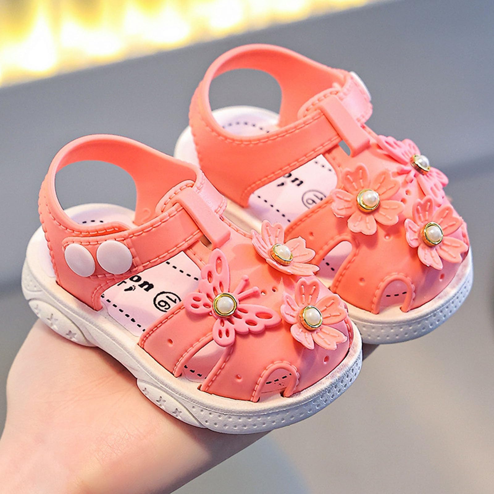 MMRTDJDR Generisch Sandalias para niñas pequeñas de Verano para Jugar al Aire Libre, cómodas y Transpirables, Zapatos para Caminar con Suela