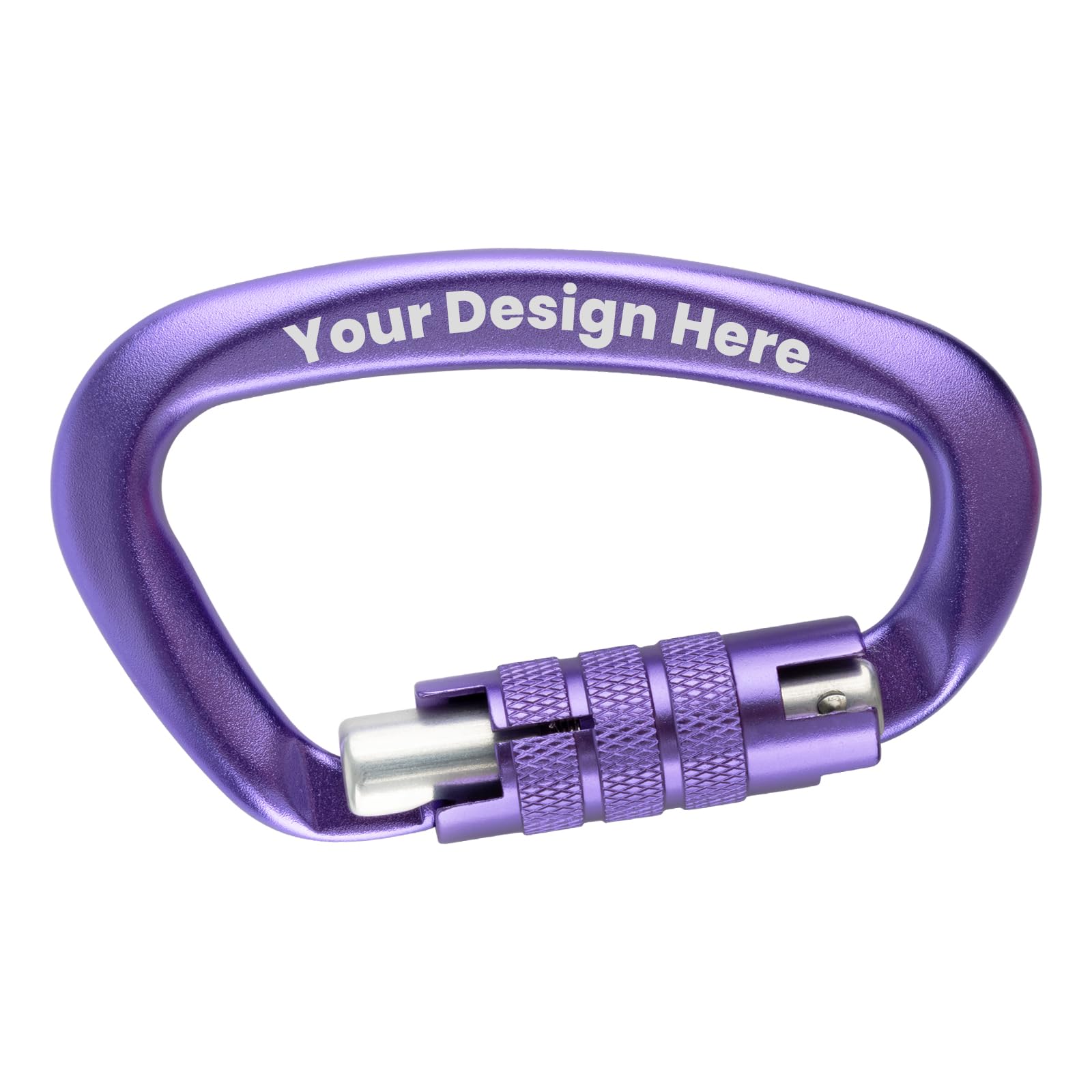 Aspire Custom Locking Carabiner 3 Inch Heavy Duty D Shape Carabiner Clip Purple Twistlock Carabiners 12KN (2699 Lbs) for Hammocks