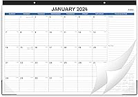 Vista 1 de Calendario de escritorio 2024 Calendario de escritorio mensual grande de 12 meses, 17 x 12 pulgadas, enero de 2024 a diciembre de 2024, calendario