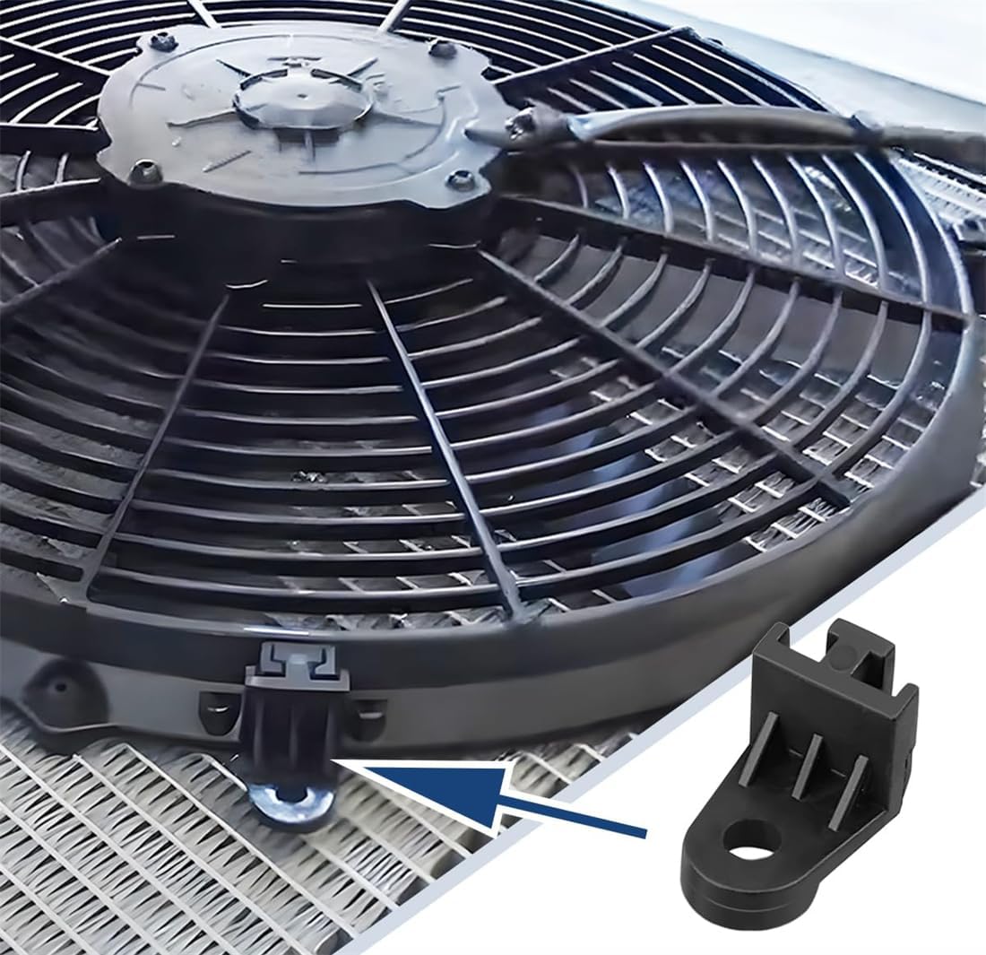 Electric Radiator Intercooler Fan Mounting Kit, L-Shape Fan Bracket Feet Tab Mount Install Legs Engine Universal Plastic Electric Cooling Fan Mounts Tabs (8PCS)