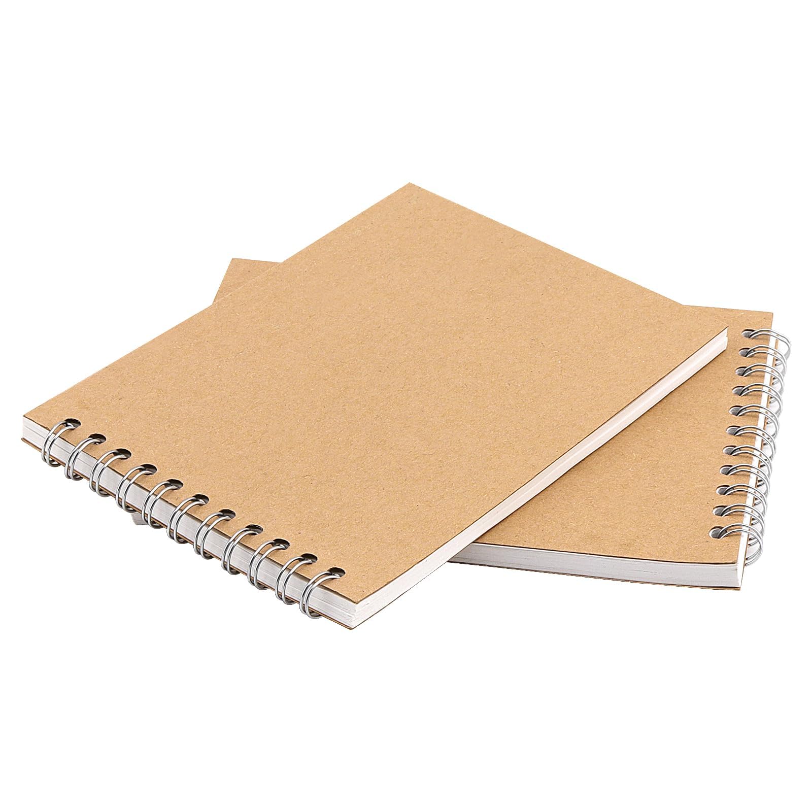 HOZEON 25 quaderni per schizzi A6, 10 x 15 cm, in carta kraft marrone, rilegatura a spirale superiore, per animazione, schizzi, disegni, scarabocchi e diari, 60 fogli
